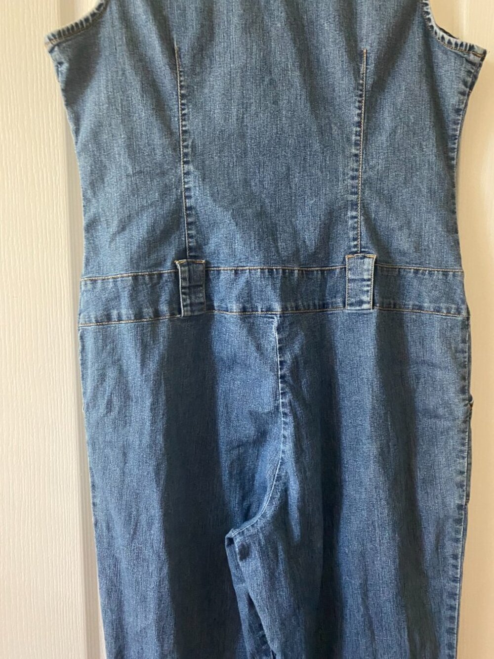 Vintage Western Y2K Denim Wide Leg Jumpsuit No Boundaries - Picture 7 of 8